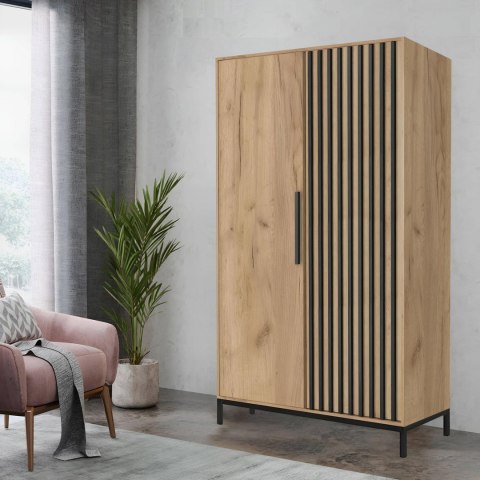 LAMINO S-1 szafa dąb craft/czarny, nogi: czarny LAMINO S-1 szafa dąb craft/czarny, nogi: czarny