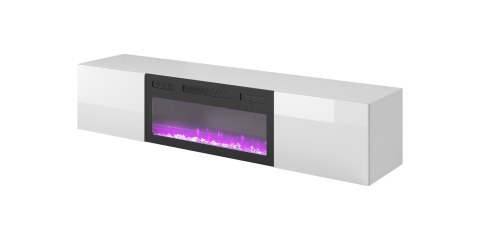 LIVO RTV 180 wisząca z kominkiem biały LIVO RTV 180 wisząca z kominkiem biały