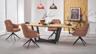 MASSIVE 2 stół rozkładany 160-250x90x77 cm dąb naturalny/czarny