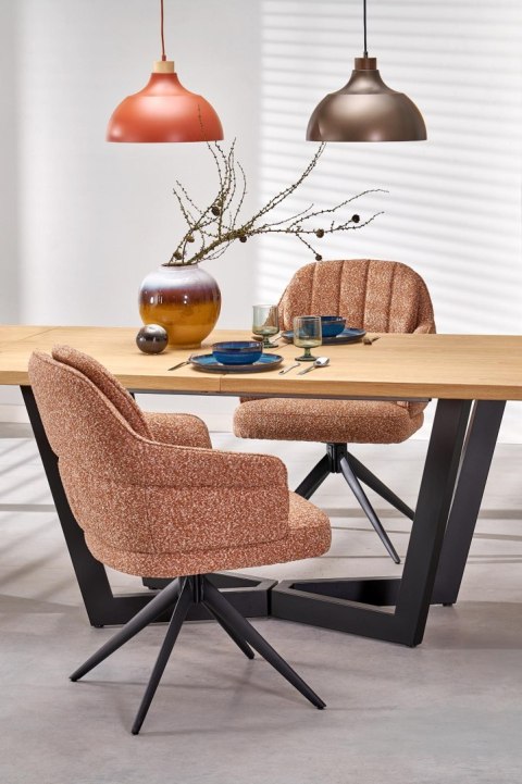 MASSIVE 2 stół rozkładany 160-250x90x77 cm dąb naturalny/czarny