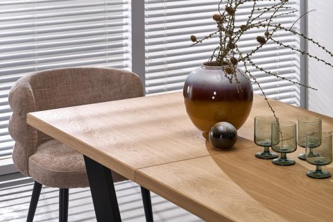 MASSIVE 2 stół rozkładany 160-250x90x77 cm dąb naturalny/czarny