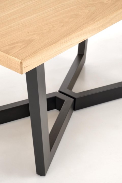 MASSIVE 2 stół rozkładany 160-250x90x77 cm dąb naturalny/czarny