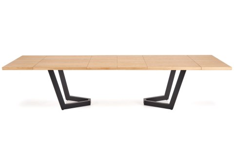 MASSIVE 2 stół rozkładany 160-250x90x77 cm dąb naturalny/czarny