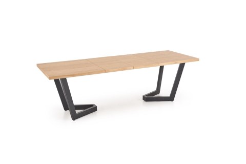 MASSIVE 2 stół rozkładany 160-250x90x77 cm dąb naturalny/czarny