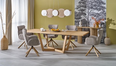 MASSIVE 3 stół rozkładany 160-250x90x77 cm dąb naturalny/dąb naturalny