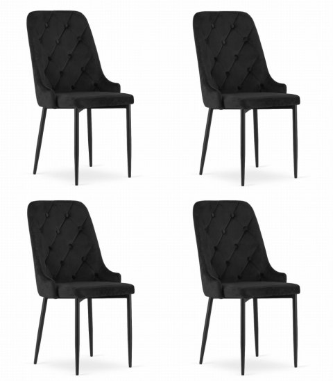 Krzesło CAPRI - czarne x 4 Krzesło CAPRI - czarne x 4