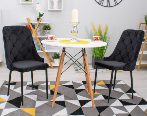 Krzesło CAPRI - czarne x 4 Krzesło CAPRI - czarne x 4
