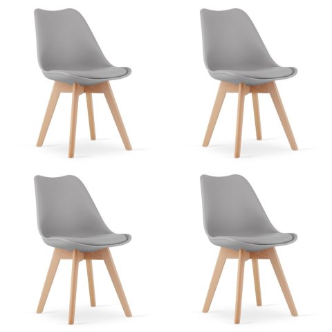 Krzesło MARK Szare x 4 Krzesło MARK Szare x 4