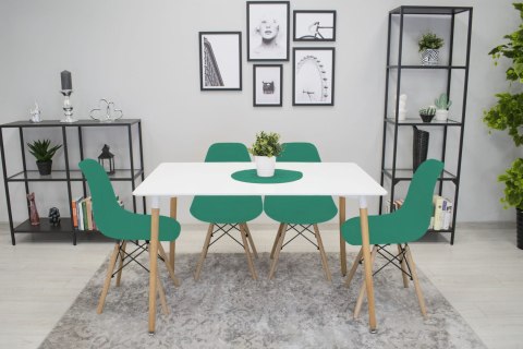 Krzesło OSAKA zielone / nogi naturalne x 4 Krzesło OSAKA zielone / nogi naturalne x 4