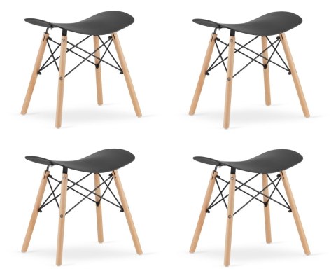 Taboret KORFU - czarny x 4 Taboret KORFU - czarny x 4