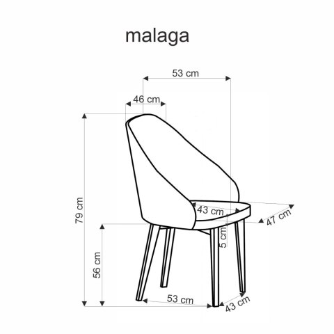 MALAGA krzesło popiel / tap: MAVEL 14 / STELAR 92 MALAGA krzesło popiel / tap: MAVEL 14 / STELAR 92