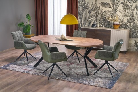 PERONI stół rozkładany orzech - czarny