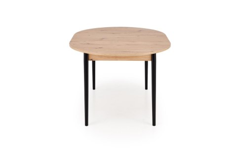 PIVOT stół rozkładany 102-142x102x75 cm, blat - dąb artisan, nogi - czarny