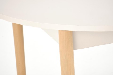 PIVOT stół rozkładany 102-142x102x75 cm, blat - kaszmir, nogi - naturalny