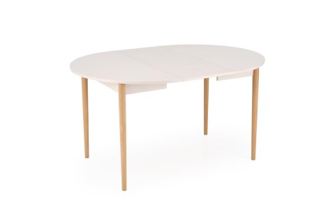 PIVOT stół rozkładany 102-142x102x75 cm, blat - kaszmir, nogi - naturalny