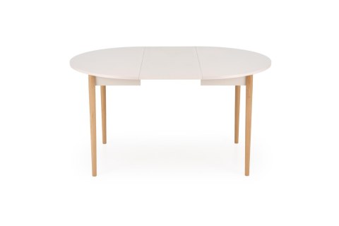 PIVOT stół rozkładany 102-142x102x75 cm, blat - kaszmir, nogi - naturalny