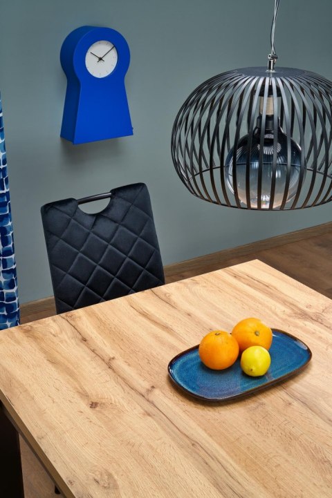 QUBIK stół rozkładany 80-200/80/76 cm dąb artisan/czarny