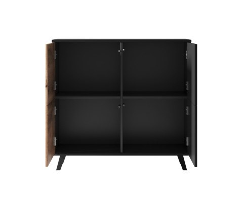 RANDOM KM-2 komoda dąb wotan/czarny