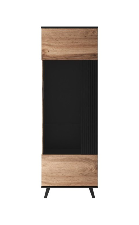 RANDOM W-1 witryna dąb wotan/czarny