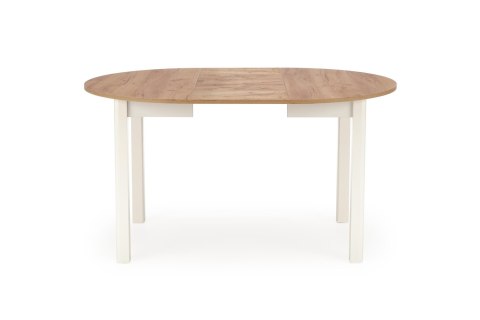 RINGO stół kolor blat dąb craft, nogi - biały (102-142x102x76 cm)