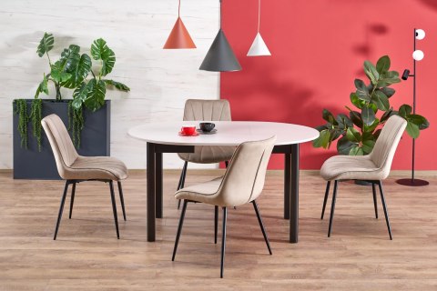 RINGO stół kolor blat kaszmir, nogi - czarny (102-142x102x76 cm)