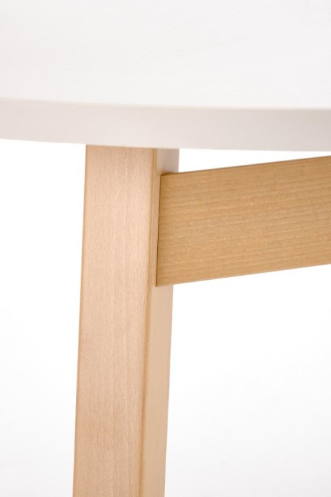 RUBEN stół kolor blat - kaszmir, nogi - naturalny (102-142x102x75 cm)