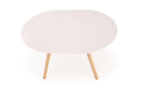 RUBEN stół kolor blat - kaszmir, nogi - naturalny (102-142x102x75 cm)