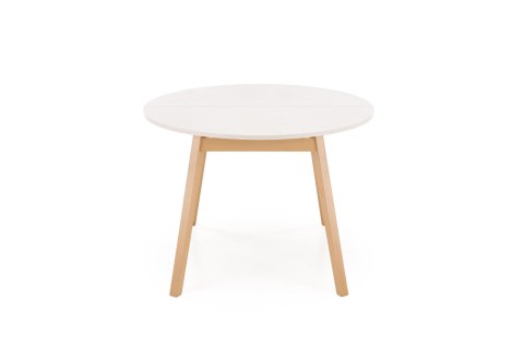 RUBEN stół kolor blat - kaszmir, nogi - naturalny (102-142x102x75 cm)