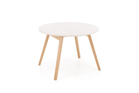 RUBEN stół kolor blat - kaszmir, nogi - naturalny (102-142x102x75 cm)