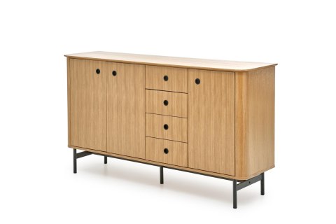 SMART komoda KM-1 dąb naturalny/czarny SMART komoda KM-1 dąb naturalny/czarny