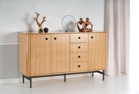 SMART komoda KM-1 dąb naturalny/czarny SMART komoda KM-1 dąb naturalny/czarny