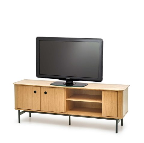SMART szafka RTV-1 dąb naturalny/czarny SMART szafka RTV-1 dąb naturalny/czarny