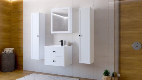 TORETO Szafka lustrzana 70x60/1D (MDF ramiak) biały TORETO Szafka lustrzana 70x60/1D (MDF ramiak) biały