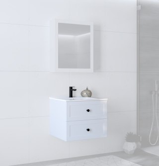 TORETO Szafka pod umywalkę 60/2S (MDF ramiak) biały