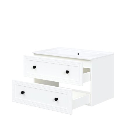 TORETO Szafka pod umywalkę 80/2S (MDF ramiak) biały TORETO Szafka pod umywalkę 80/2S (MDF ramiak) biały