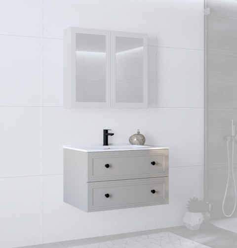 TORETO Szafka pod umywalkę 80/2S (MDF ramiak) cashmere TORETO Szafka pod umywalkę 80/2S (MDF ramiak) cashmere