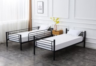 BUNKY łóżko piętrowe / opcja dwóch łóżek pojedynczych 90, czarny