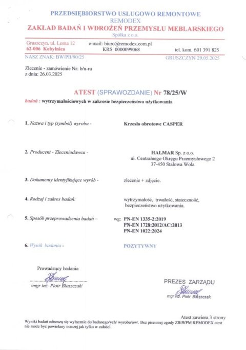 CASPER fotel gabinetowy czarny CASPER fotel gabinetowy czarny