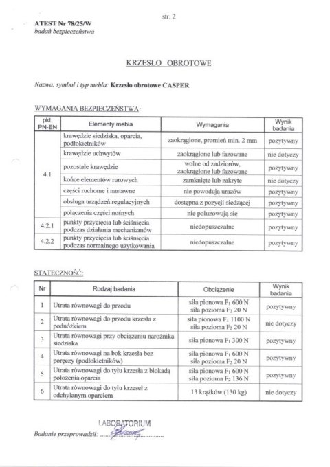 CASPER fotel gabinetowy czarny CASPER fotel gabinetowy czarny