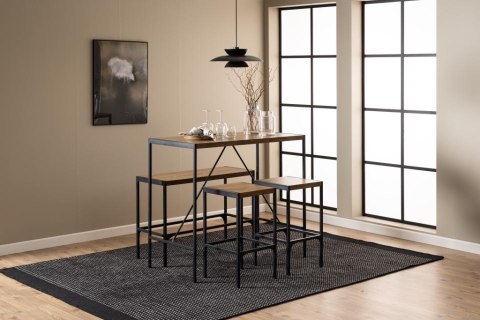 Zestaw Bahamas stół barowy i hokery dąb rustykalny