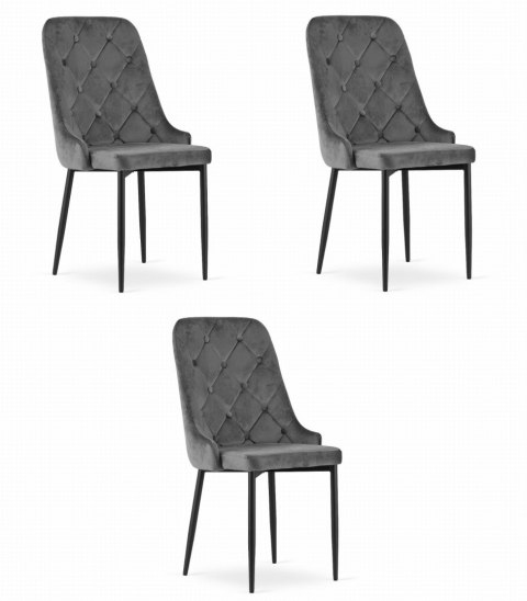Krzesło CAPRI - szare x 3 Krzesło CAPRI - szare x 3