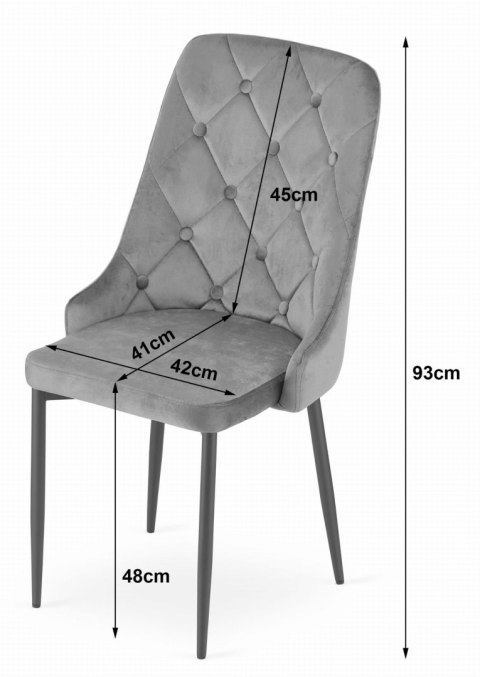 Krzesło CAPRI - zielone x 3 Krzesło CAPRI - zielone x 3