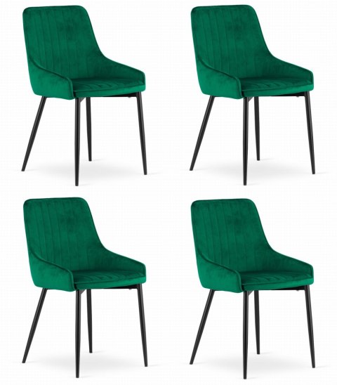 Krzesło MONZA - zielony aksamit x 4 Krzesło MONZA - zielony aksamit x 4