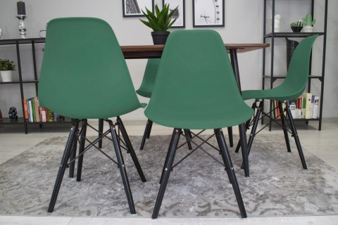 Krzesło OSAKA zielone / nogi czarne x 3 Krzesło OSAKA zielone / nogi czarne x 3