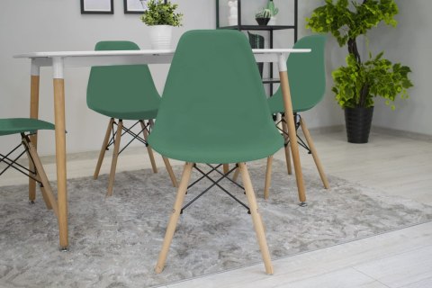 Krzesło OSAKA zielone / nogi naturalne x 3 Krzesło OSAKA zielone / nogi naturalne x 3