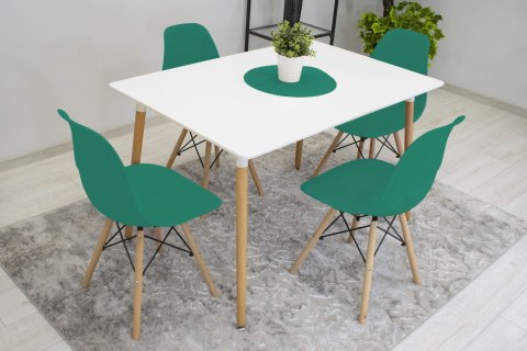 Krzesło OSAKA zielone / nogi naturalne x 3 Krzesło OSAKA zielone / nogi naturalne x 3