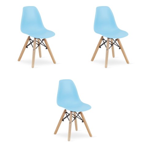 Krzesło ZUBI - niebieskie x 3 Krzesło ZUBI - niebieskie x 3
