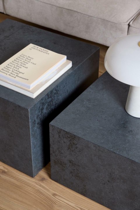 Zestaw 2 stolików kawowych Dice czarny