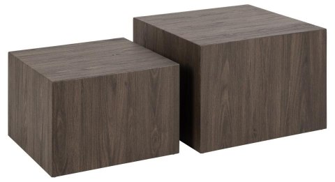 Zestaw 2 stolików kawowych Dice dymiony jesion