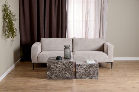 Zestaw 2 stolików kawowych Dice marmur brązowy